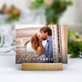 Foto und Name des Reiseziels Tischnummer