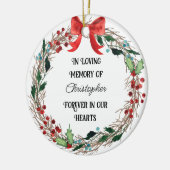 Foto und Name des rustikalen Kranzes Keramik Ornament (Links)