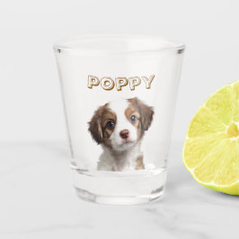 Foto und Name des Shotglases für den Hund Schnapsglas