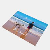 Foto und Name des Tieres anpassen Fußmatte (Schrägansicht)