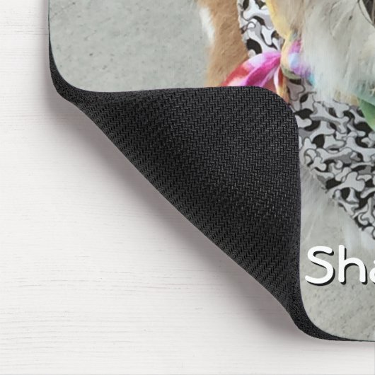 Foto und Name des Tieres oder des Kindes Mousepad (Ecke)