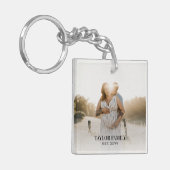 Foto und Name für eine einfache benutzerdefinierte Schlüsselanhänger (Vorderseite links)