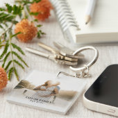 Foto und Name für eine einfache benutzerdefinierte Schlüsselanhänger (Vorderseite rechts)