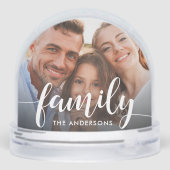 Foto und Name für Family Script Schneekugeln (Rückseite)