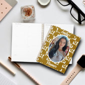 Foto und Name für Mädchen - Goldenes Leaf Planer