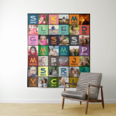 Foto und Name hochladen Wandteppich (Beispiel)