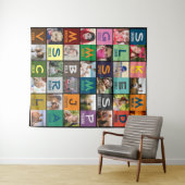 Foto und Name hochladen Wandteppich (Beispiel (Horizontal))