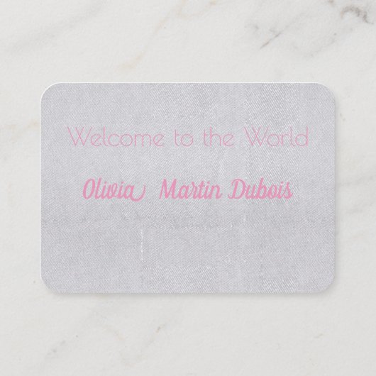 Foto und Name Ihres Babys Visitenkarte (Rückseite)