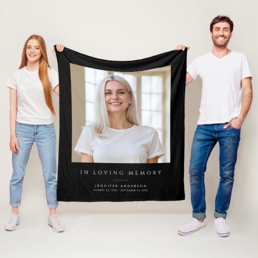Foto und Name-Memorial lieben Fleecedecke (Beispiel)