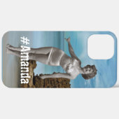 Foto und Name Moderner Sommerstrand Blau Case-Mate iPhone Hülle (Rückseite / Rechts)