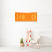 Foto und Name | Orange Yellow Wedding Welcome Banner (Insitu)