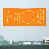 Foto und Name | Orange Yellow Wedding Welcome Banner (Messe)