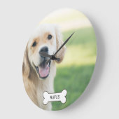 Foto und Name Personalisiert gemacht Große Wanduhr (Winkel)