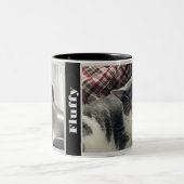 Foto und Name Tasse für Schwarzweiß-Haustiere (Mittel)