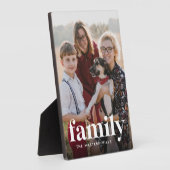 Foto und Name vertikal Fotoplatte (Seite)