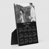 Foto und Namen Personalisiert 2023 Kalender Schwar Fotoplatte (Seite)