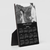 Foto und Namen Personalisiert 2025 Kalender Schwar Fotoplatte (Seite)