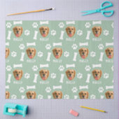 Foto- und Namenssage-Grün für Hunde Seidenpapier (Basteln)