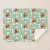 Foto- und Namenssage-Grün für Hunde Sherpadecke (Vorderseite (Horizontal))