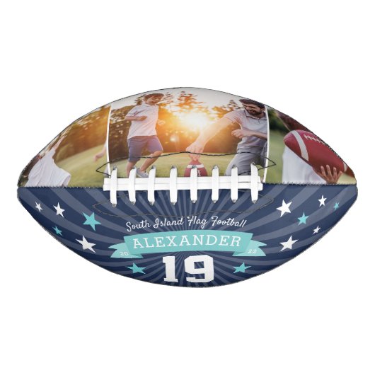 Foto und Nummer des personalisierten Spielers Football (Vorderseite)