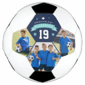 Foto und Nummer des personalisierten Spielers Fußball (Vorderseite)