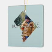 Foto und Ortsname von Washington DC Staat Keramikornament (Links)