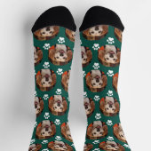 Foto- und Paw-Drucke Smaragdgrün nach Maß Socken (Oben)