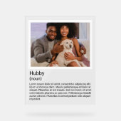 Foto und Personalisierte Beschreibung Text ändern Acrylschild (Vorderseite)