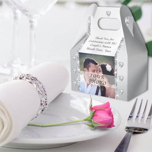 Foto und Personalisierte Gastgeschenk Hochzeit Geschenkschachtel