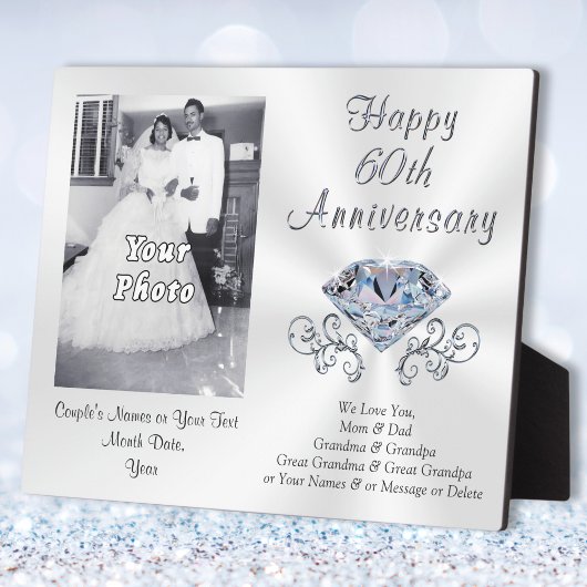 Foto und Personalisierte Geschenkideen zum 60-jähr Fotoplatte