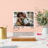 Foto und Personalisierte Hochzeit Acrylschild (Hochzeit)