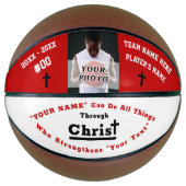 Foto und Personalisierte Verse Basketball (Vorderseite)