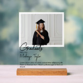 Foto und Personalisierter Text Acrylschild (Neutral)