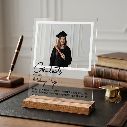 Foto und Personalisierter Text Acrylschild