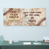 Foto und Personalisiertes Baseball-Banner, Vintag Banner (Messe)