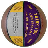 FOTO und PERSONALISIERTES BASKETBALL, Lila und Gol Basketball (Vertikal)