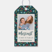 Foto- und Pinienfrüchte Geschenkanhänger (Vorderseite)