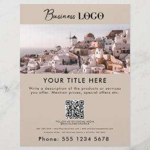 Foto und QR-Code für Unternehmenswerbung Flyer
