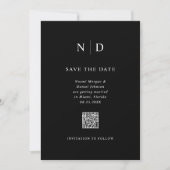 Foto- und QR-Code-Hochzeit speichern Sie das Datum Save The Date (Vorderseite)