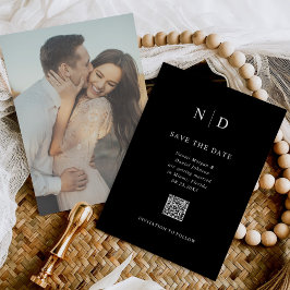 Foto- und QR-Code-Hochzeit speichern Sie das Datum Save The Date
