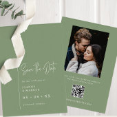 Foto und QR-Code in einfacher, moderner Form Save The Date