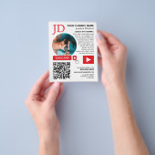 Foto und QR Code, Youtube - Vlogger Flyer (Gruppe)