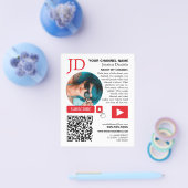 Foto und QR Code, Youtube - Vlogger Flyer (Einzeln)