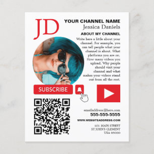 Foto und QR Code, Youtube - Vlogger Flyer