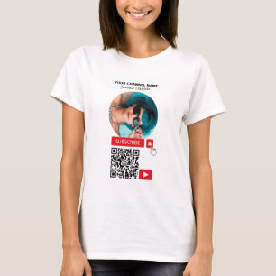 Foto und QR Code, Youtube - Vlogger T-Shirt