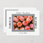 FOTO und ROSE TISCHNUMMER KARTE VORLAGEN (Vorne/Hinten)