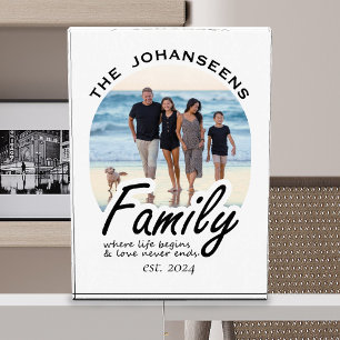 Foto- und Schreibnamensgeschenk für Liebe und Lebe Fotoblock