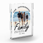 Foto- und Schreibnamensgeschenk für Liebe und Lebe Fotoblock (Links)