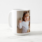 Foto und Schriftname Ihres Kindes Kaffeetasse (Vorderseite Links)