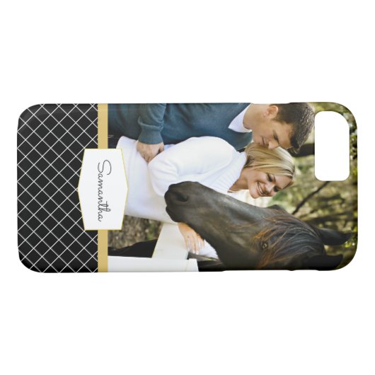 Foto und schwarze Akzente personalisiert Case-Mate iPhone Hülle (Rückseite (Horizontal))